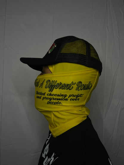 “Took a Different Route” Yellow ski mask