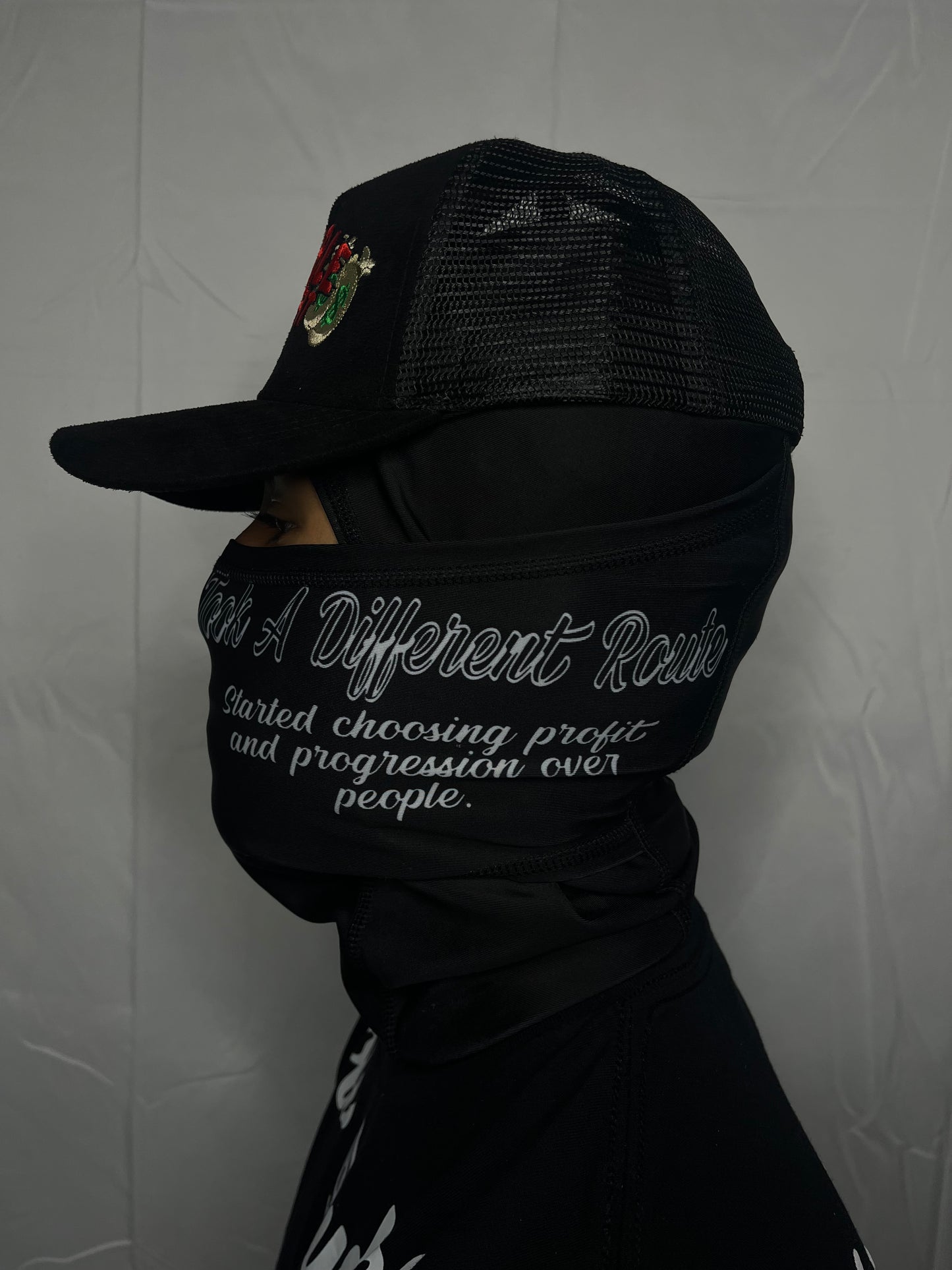 “Took a Different Route” Black ski mask