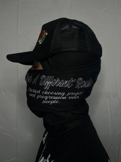 “Took a Different Route” Black ski mask