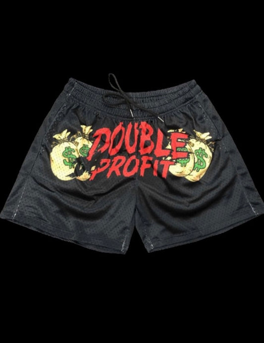 “DoubleDaProfit” Black shorts